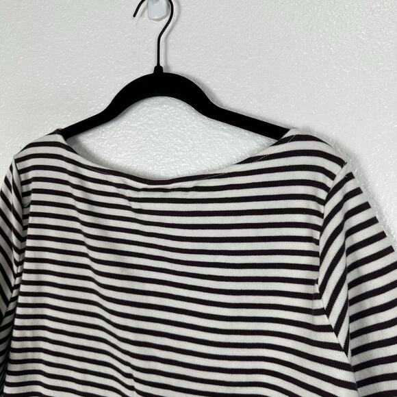 H&M Disney Top Women 2XL Brown White Stripe Velvet Mickey Classic Minimalist - Picture 9 of 11